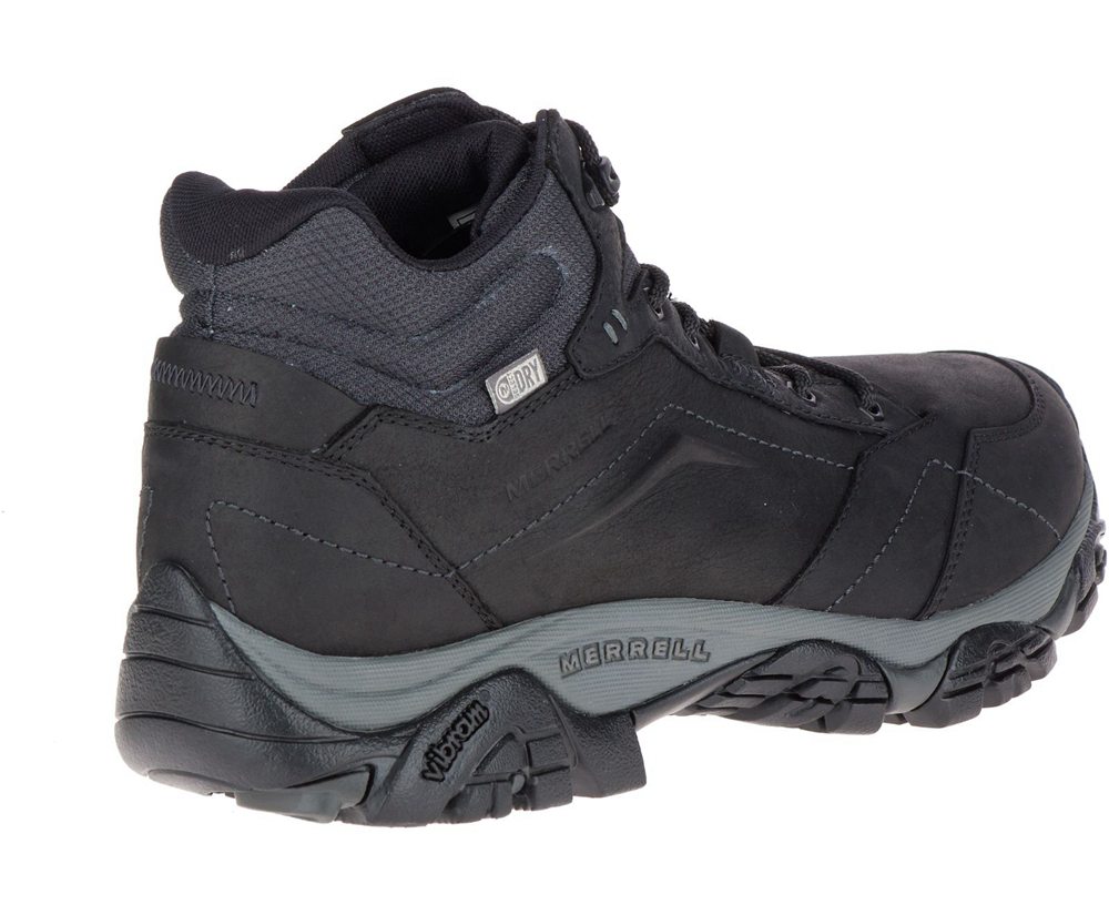 Botas Homem - Merrell Moab Adventure Mid Waterproof - Pretas - VTL198427